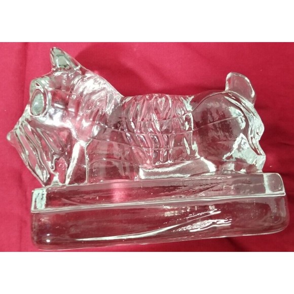 Vintage~Pair of Glass Scottie Bookends~SO CUTE~Could Also Use as Paperweights - Picture 3 of 7